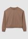 Brown cotton blend sweatshirt regular fit_4