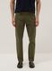 Green slim-fit stretch cotton chino trousers_1