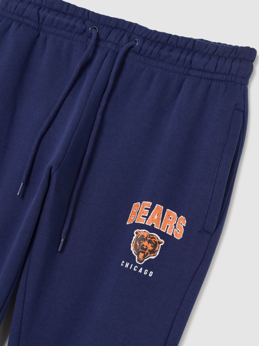 Jogger in misto cotone blu regular fit con logo Bears_5