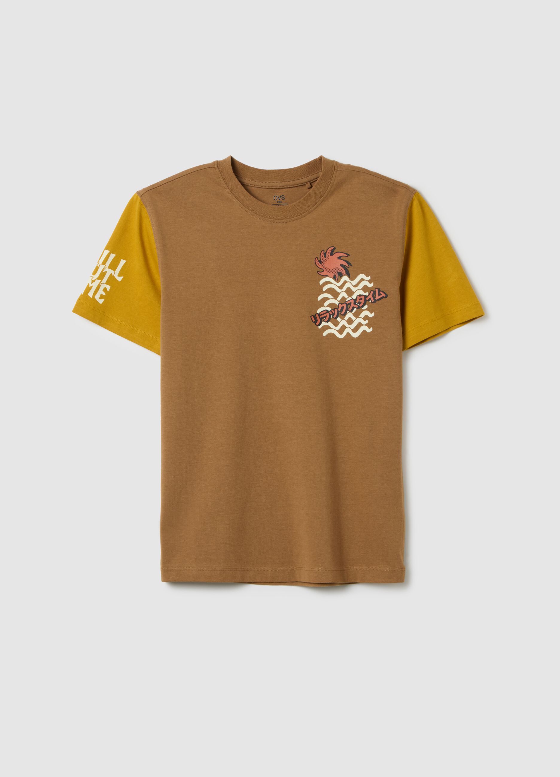Boy's T-shirt in pure multicolour cotton with regular fit