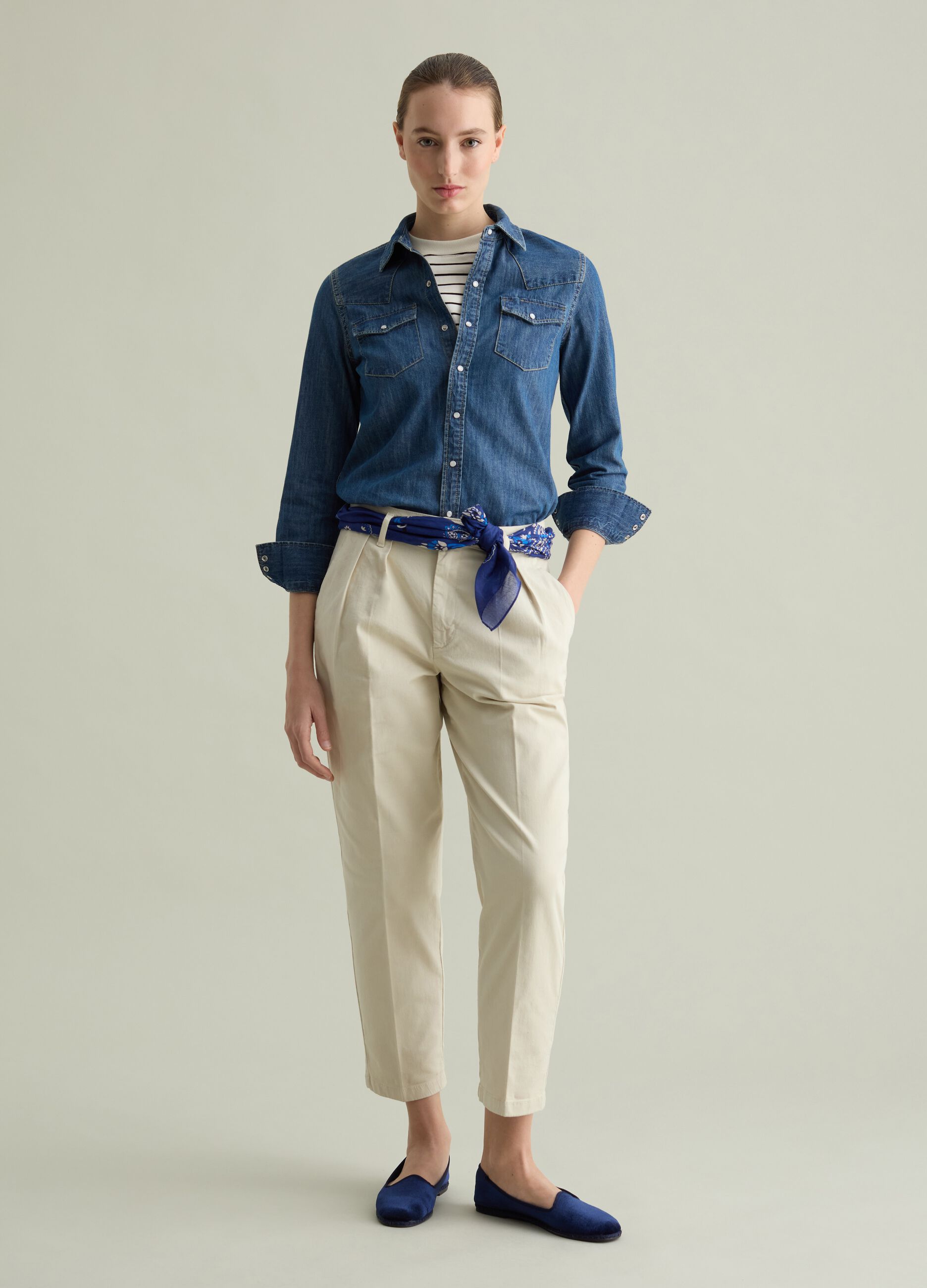 Western shirt in denim