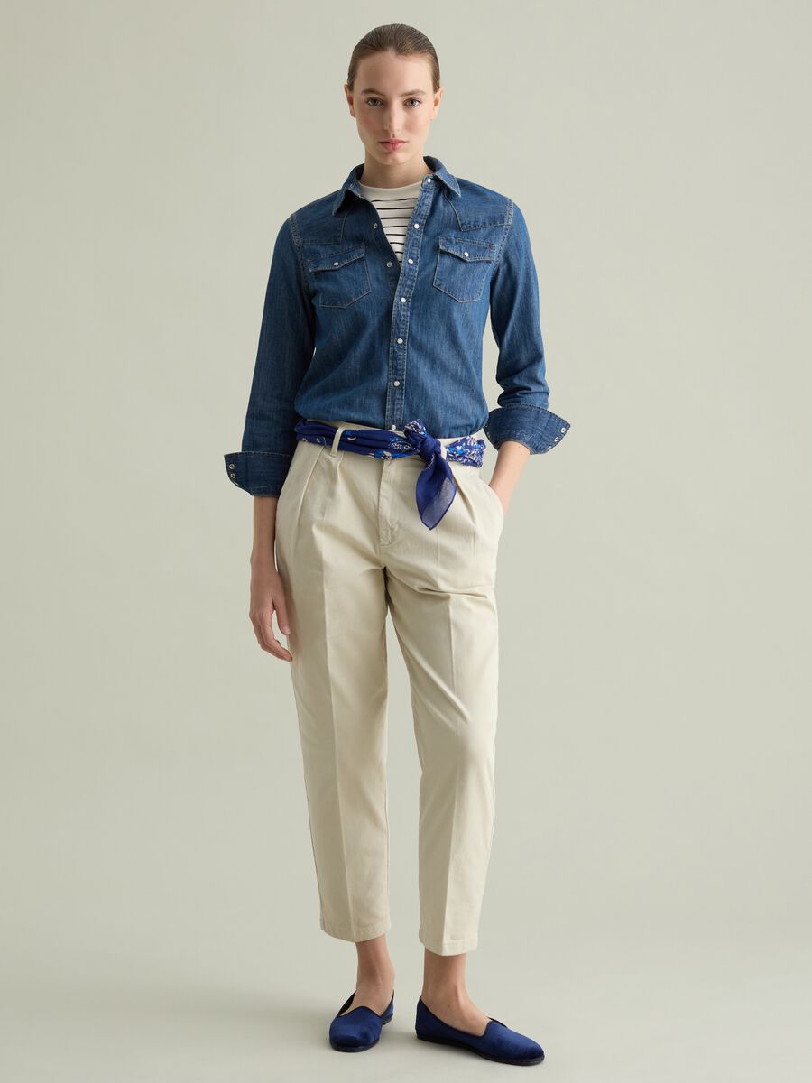 Camicia western in denim_1