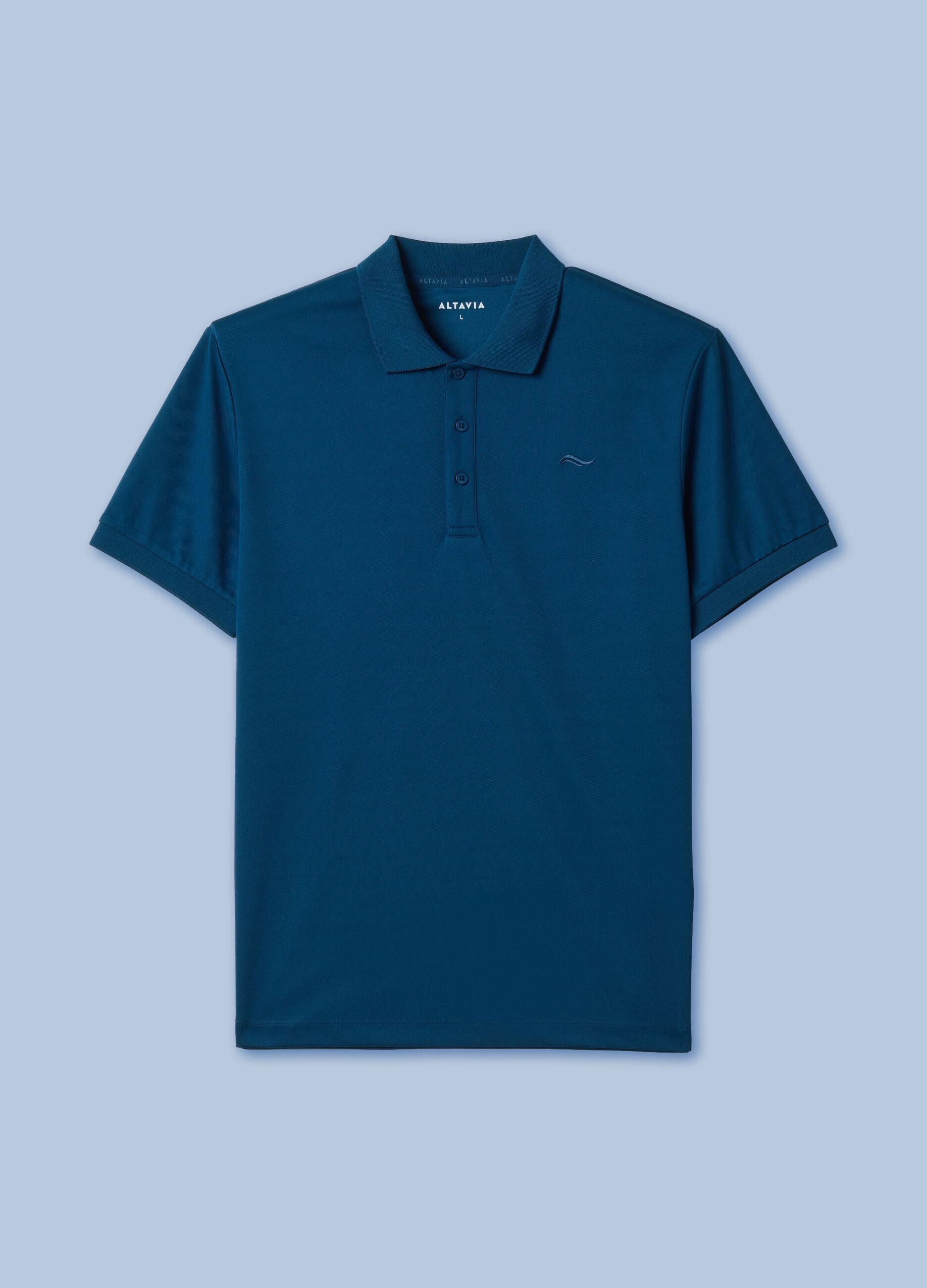 ALTAVIA SAILING blue polo shirt with classic breathable collar