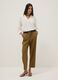 White linen and viscose-blend V-neck regular-fit shirt_2