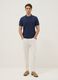 Relaxed fit white stretch cotton denim jeans_0