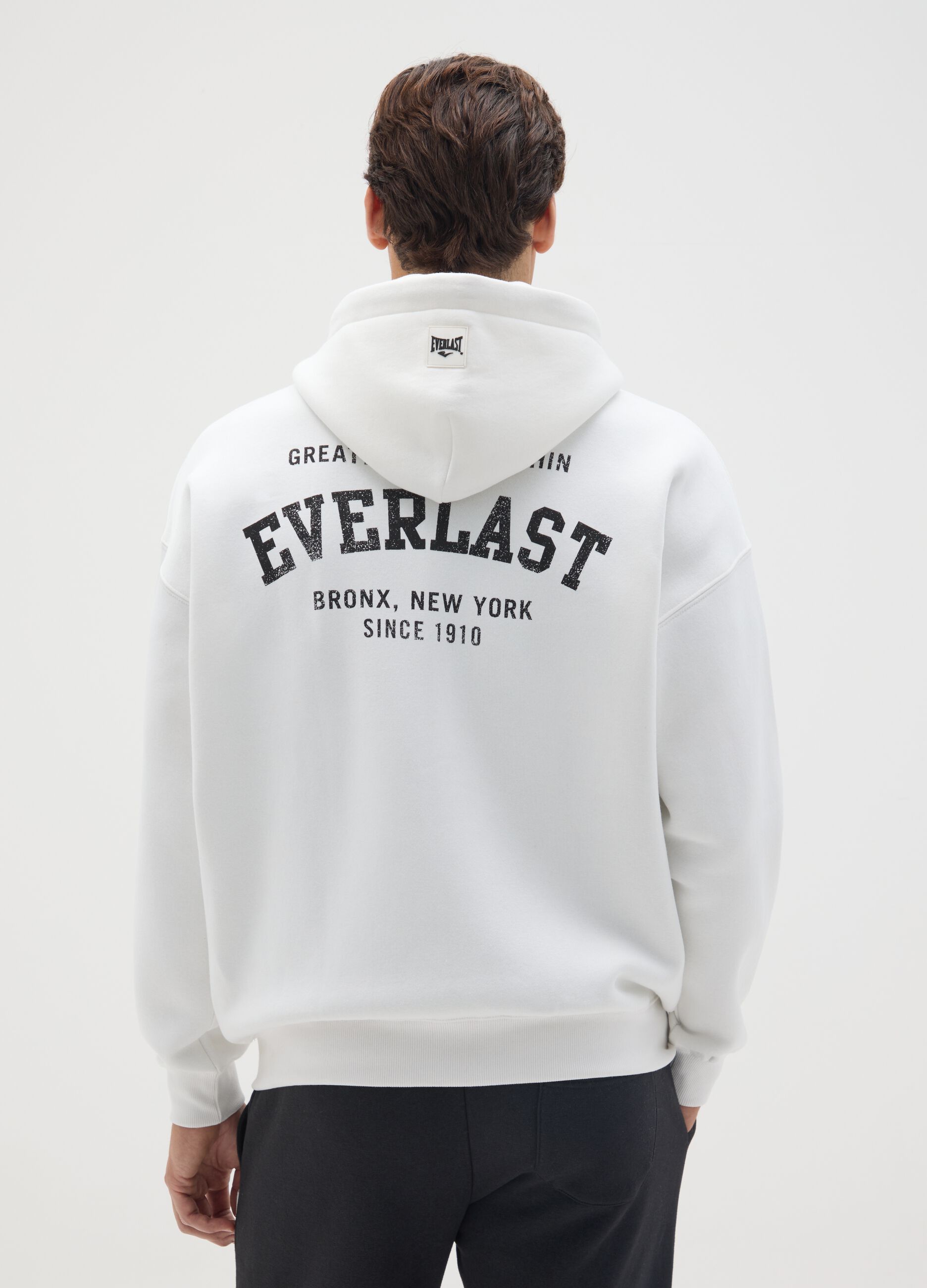 White Cotton Blend Sweatshirt