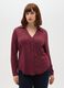 Burgundy Long Sleeve T-Shirt with Collar_1