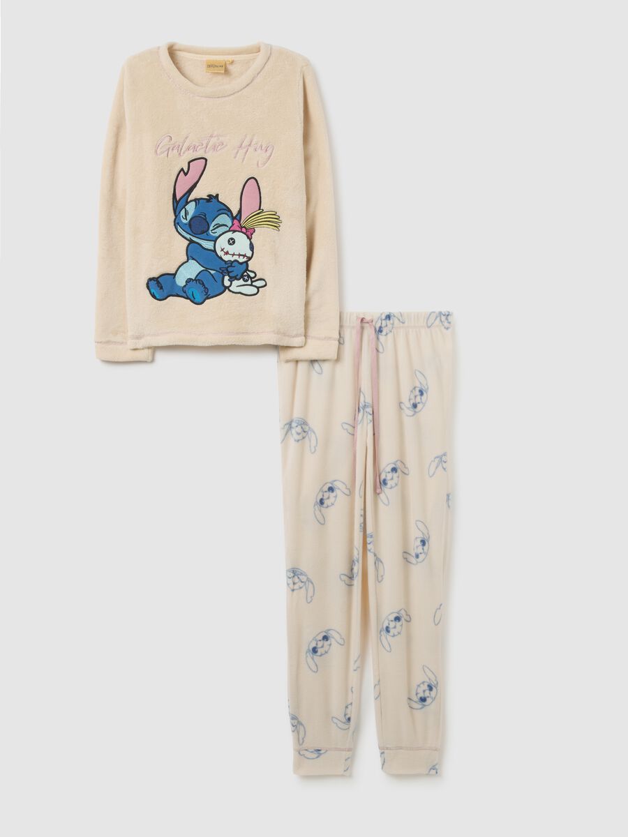 Beige coral fleece pyjamas regular fit with Disney decoration_4