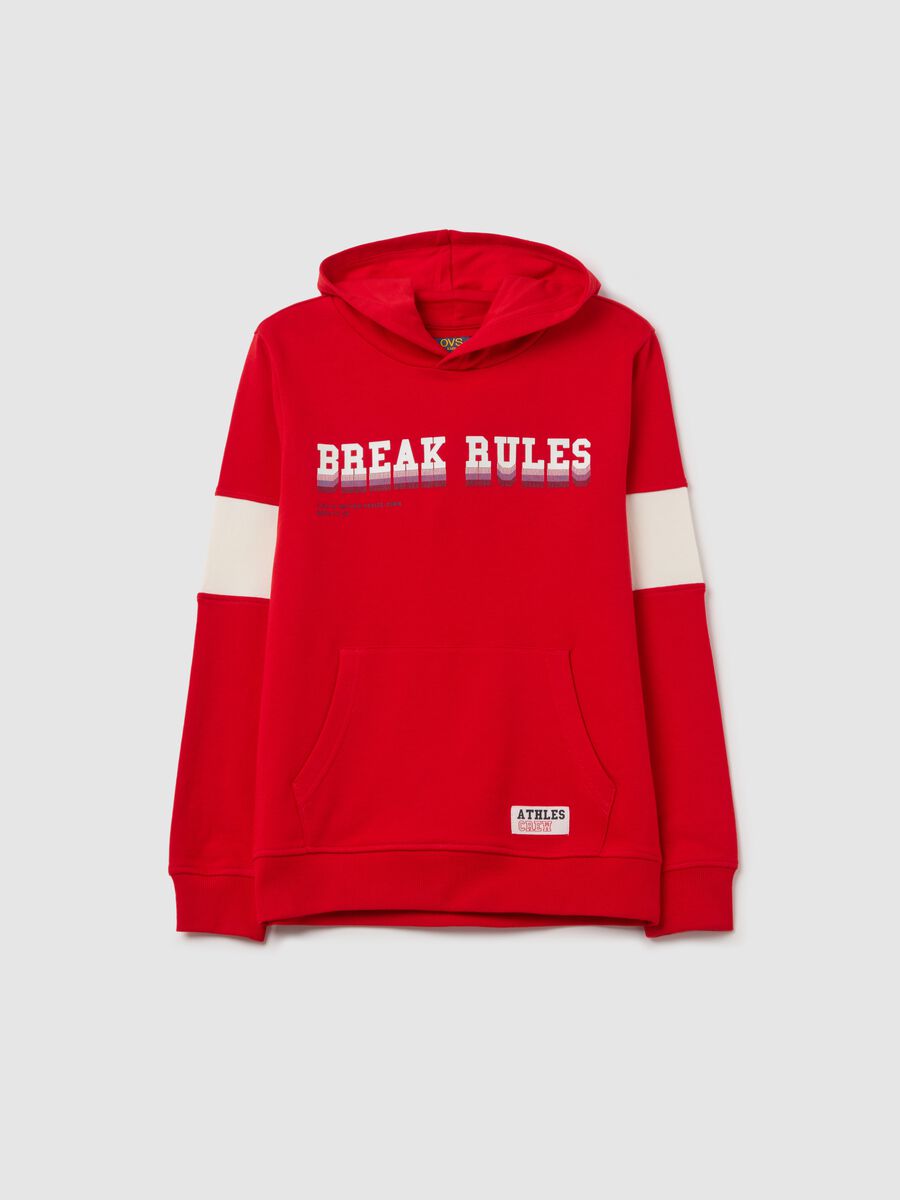 Sweatshirt with hood and "Break Rules" print_3