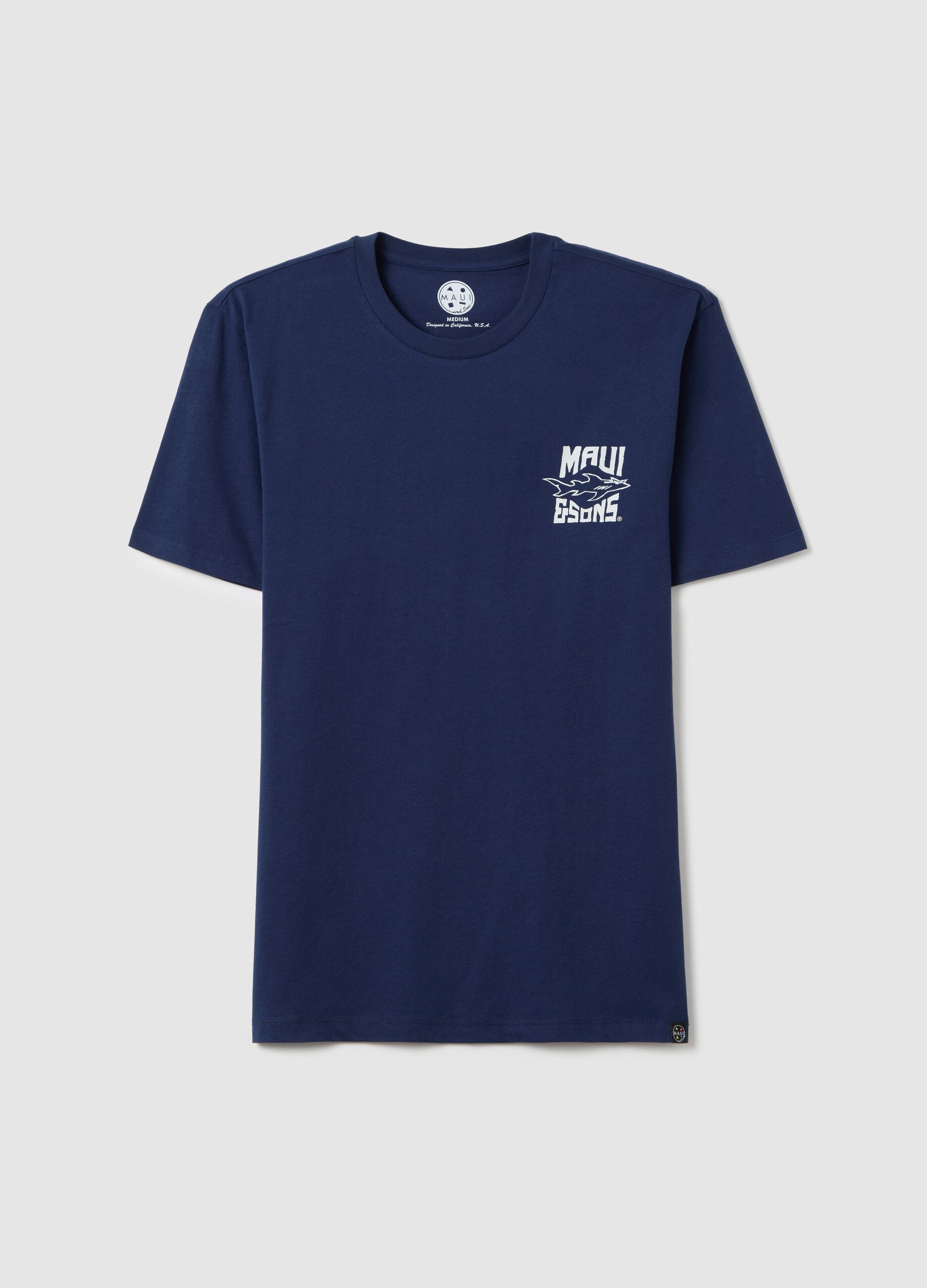 Men's Blue T-shirt with Maui & Sons Print