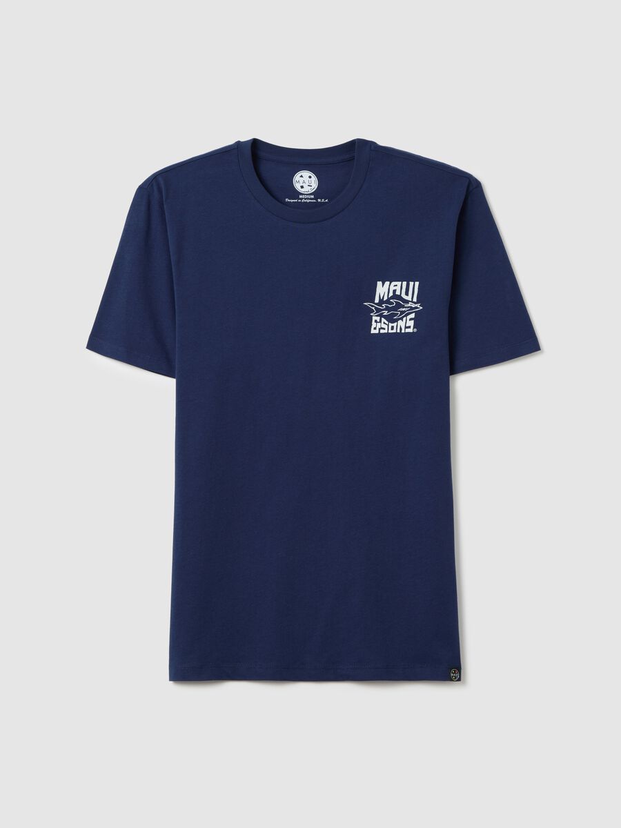 Men's Blue T-shirt with Maui & Sons Print_4