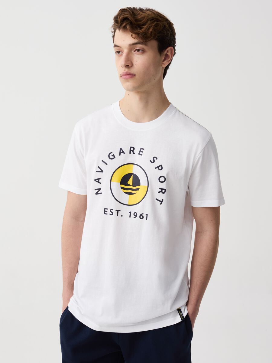 T-shirt con stampa logo Navigare Sport_1