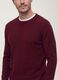 Burgundy viscose-blend crew-neck jumper, regular fit_4