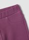 Purple flare treggings in stretchy organic cotton_1