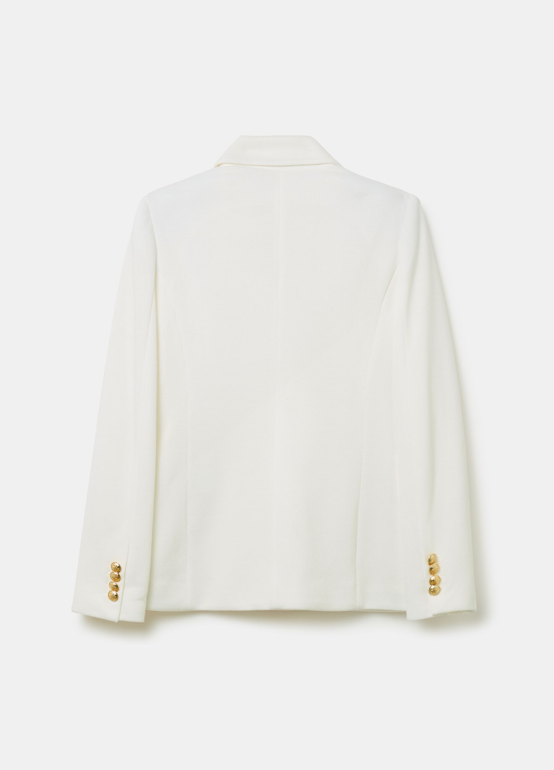 Blazer doppiopetto in maglia a costine