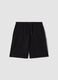 Boys&rsquo; black pure cotton slim-fit shorts_0