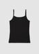 Canottiera nera in cotone elasticizzato regular fit_2