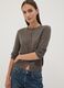 Grey wool-blend crew-neck cardigan_0