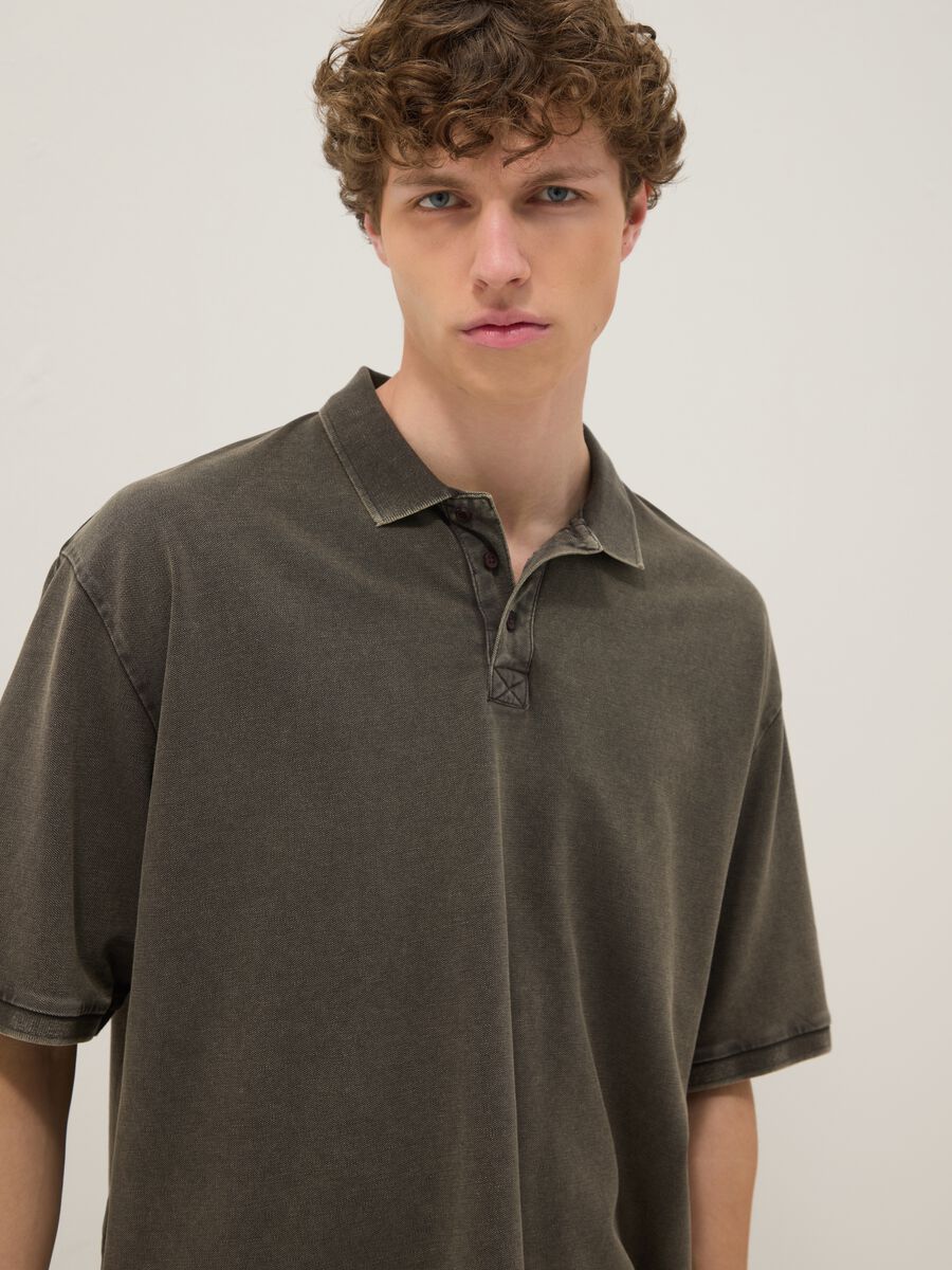 Men's Short Sleeve Green Polo Shirt Regular Fit in Pure Cotton_3