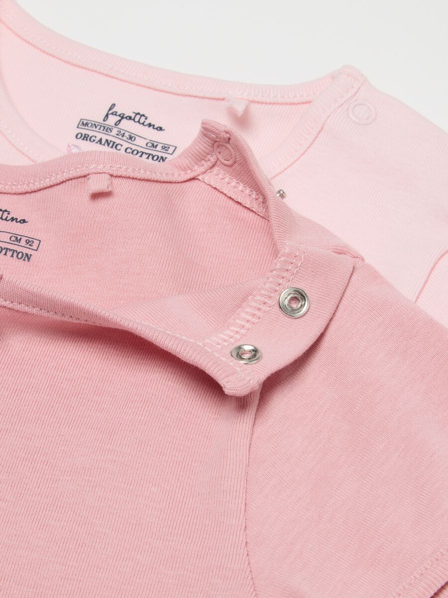 Multicolour baby girl t-shirt tripack in pure cotton_2