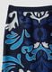 Blue pure cotton sarong with decorative print_5