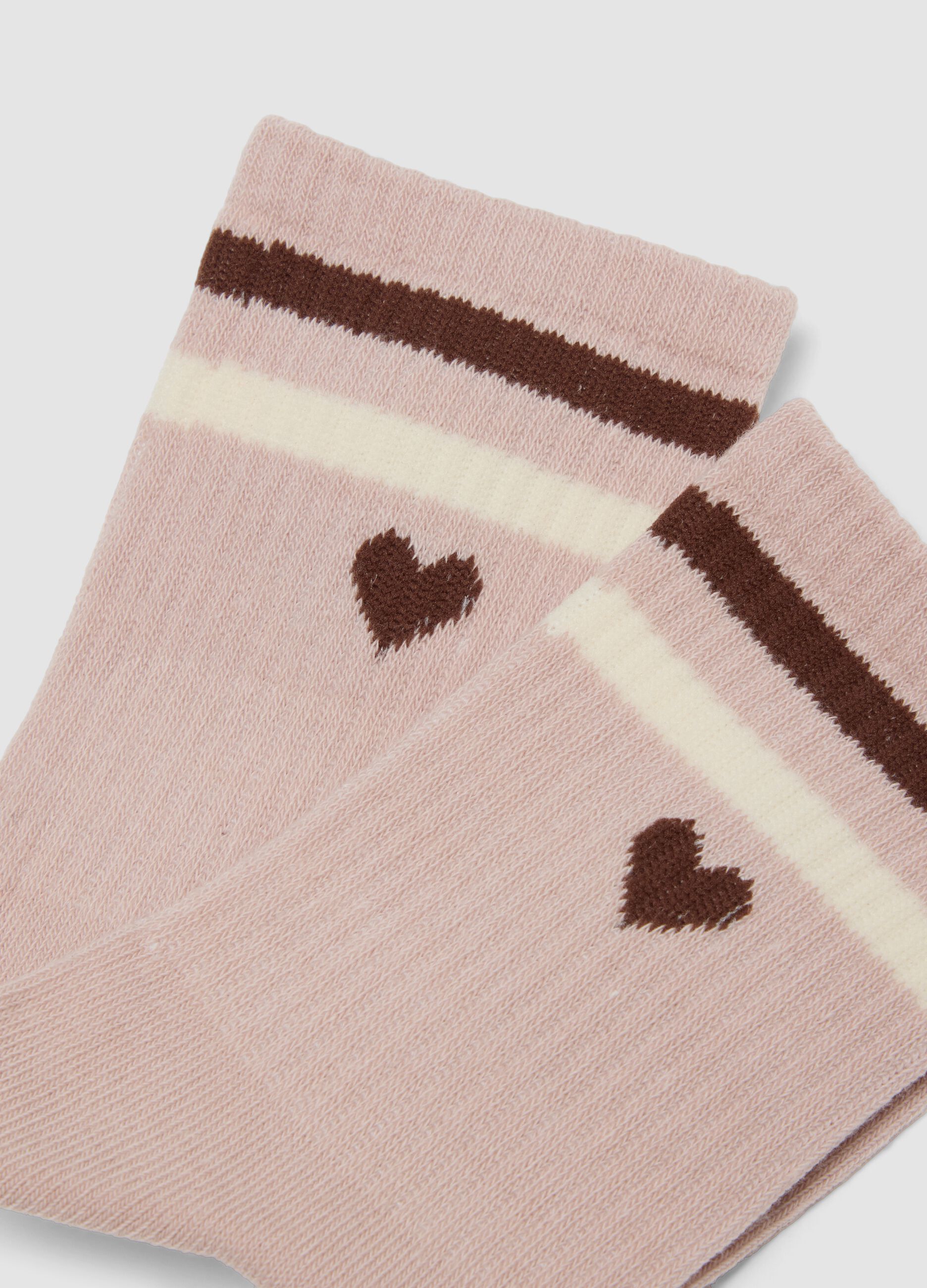 Calzini rosa in cotone organico elasticizzato