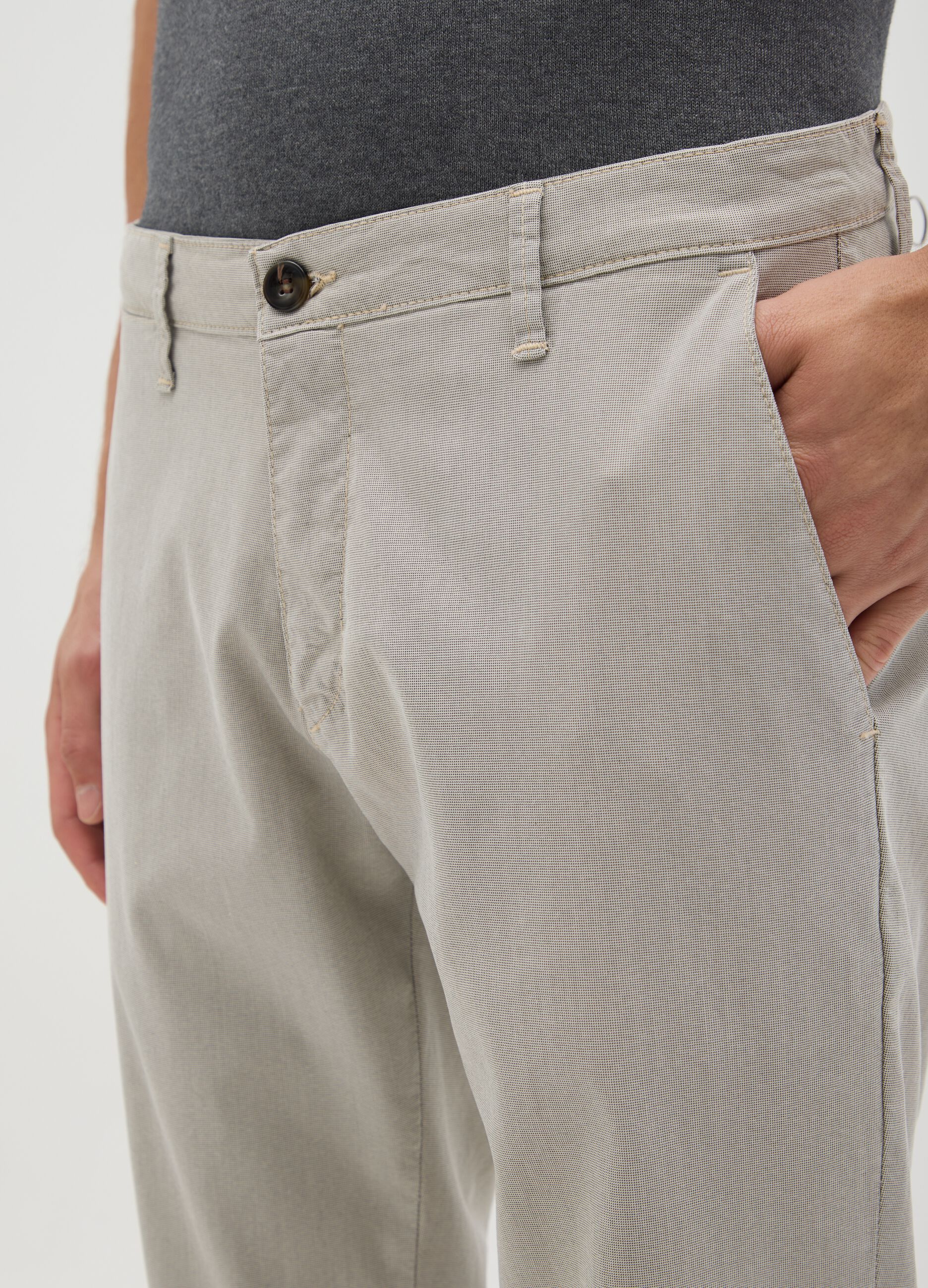 Pantaloni da uomo in cotone elasticizzato slim fit