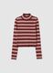 Multicolour striped fitted sweater_4