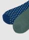 Multipack of short cotton socks in multicolour with stripes and polka dots_2