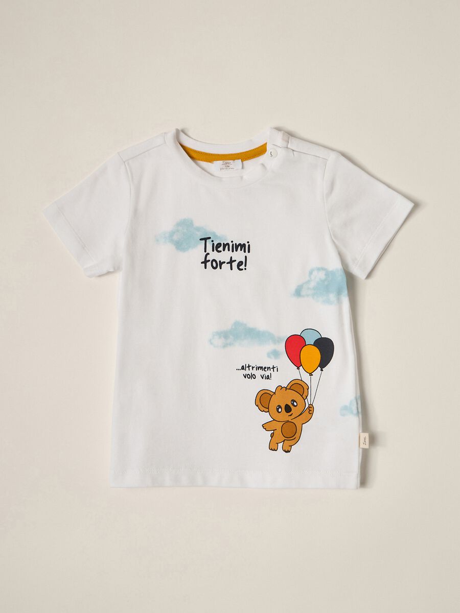 IANA newborn boy T-shirt in stretch cotton jersey_0