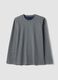 Grey organic cotton crew-neck pyjama top_0