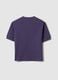 T-shirt in puro cotone viola da bambino regular fit con patch_4