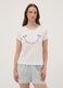 White organic cotton Mickey Mouse print pyjama T-shirt_2