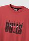 Red pure cotton regular fit T-shirt with Chicago Bulls print_1