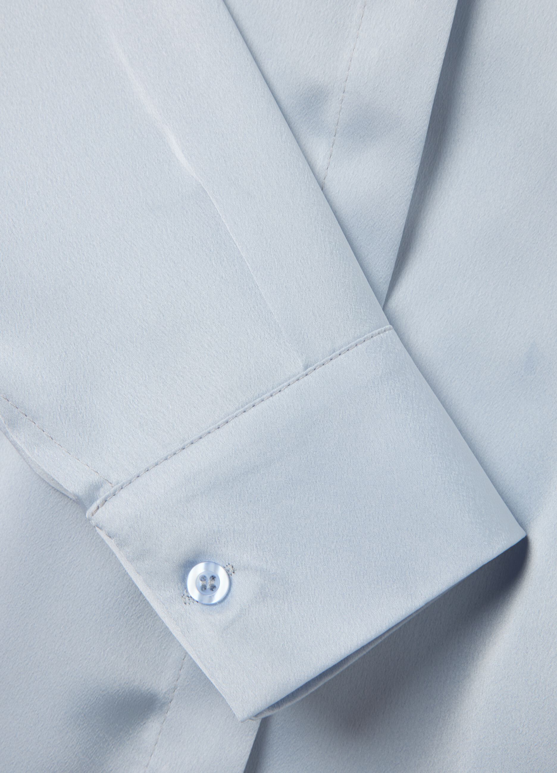 Solid colour satin shirt