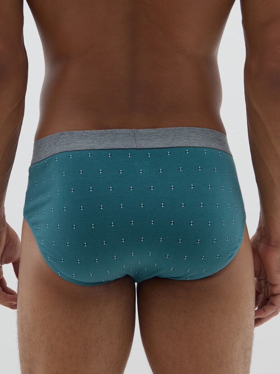 Multipack di cinque slip in cotone elasticizzato multicolor_2