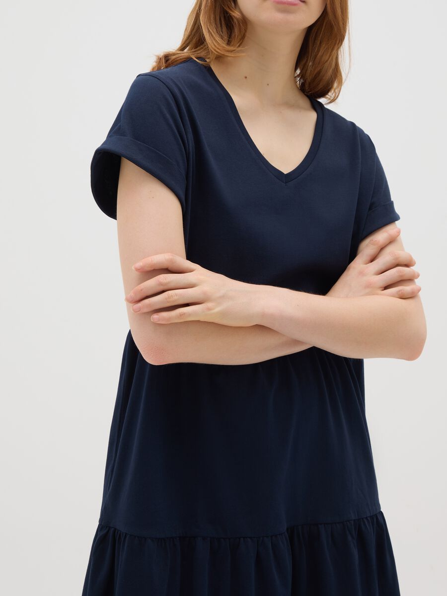 Women's Pure Cotton Blue Dress_3