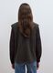 Gilet nero in pura lana con girocollo over fit_3