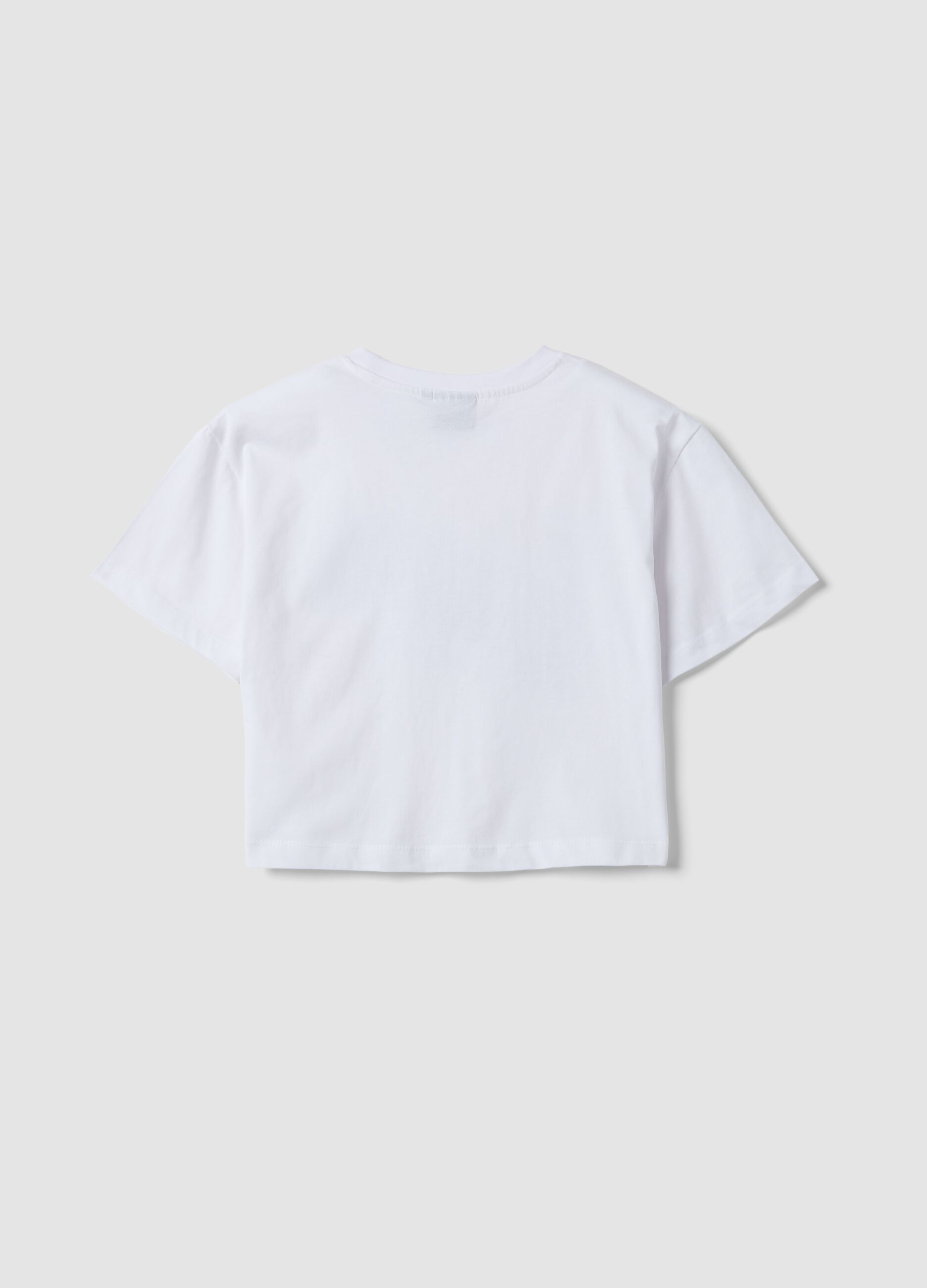 White pure cotton short-sleeve T-shirt