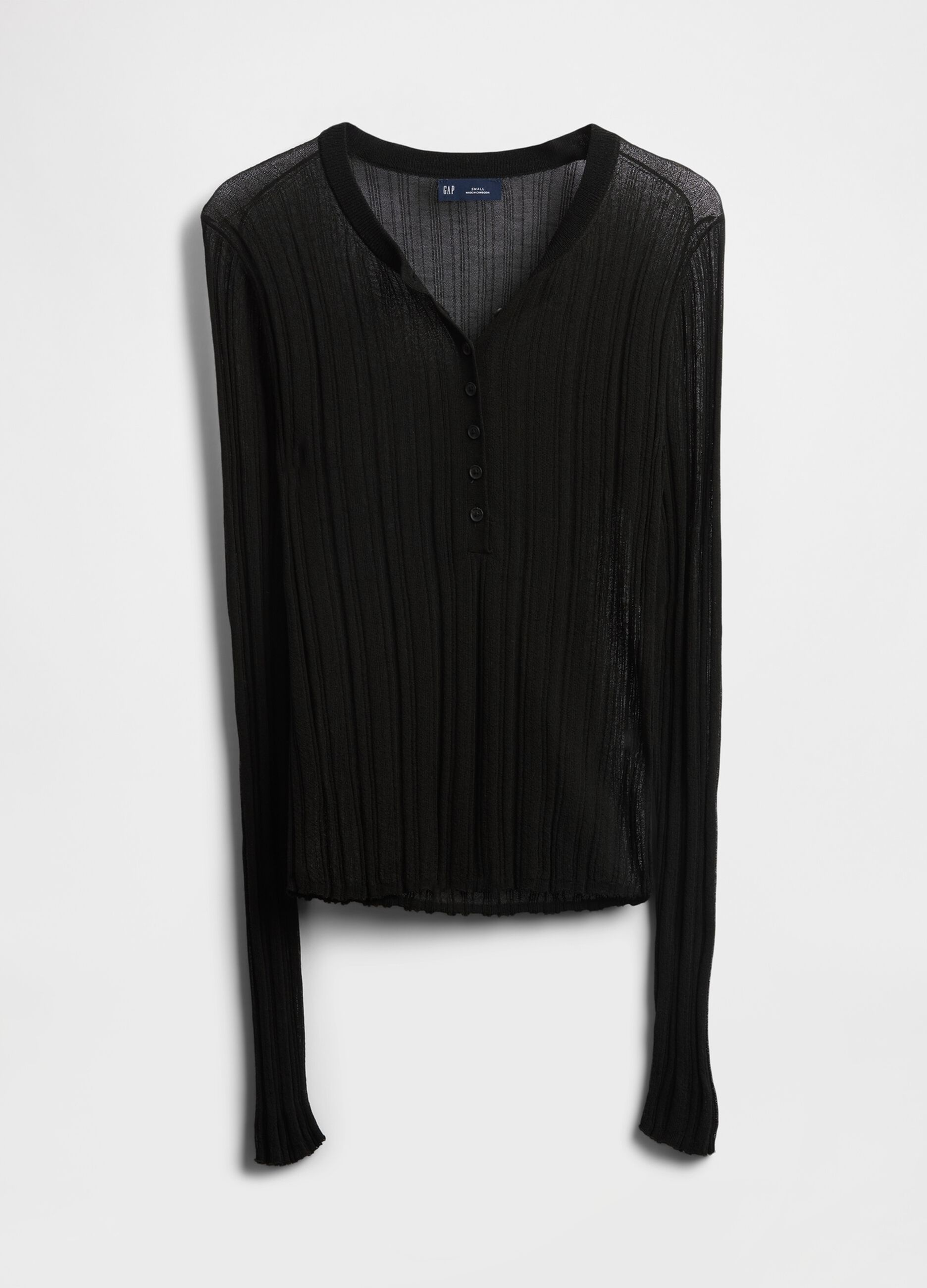 Black Sweater with Transparent Details