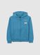 Boys' blue pure cotton regular fit zip sweatshirt_3