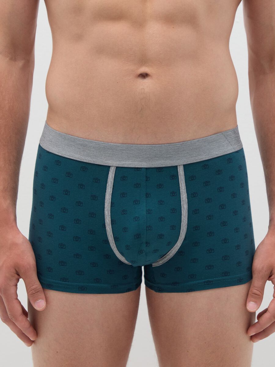 Multicolor blue cotton boxer regular fit_1