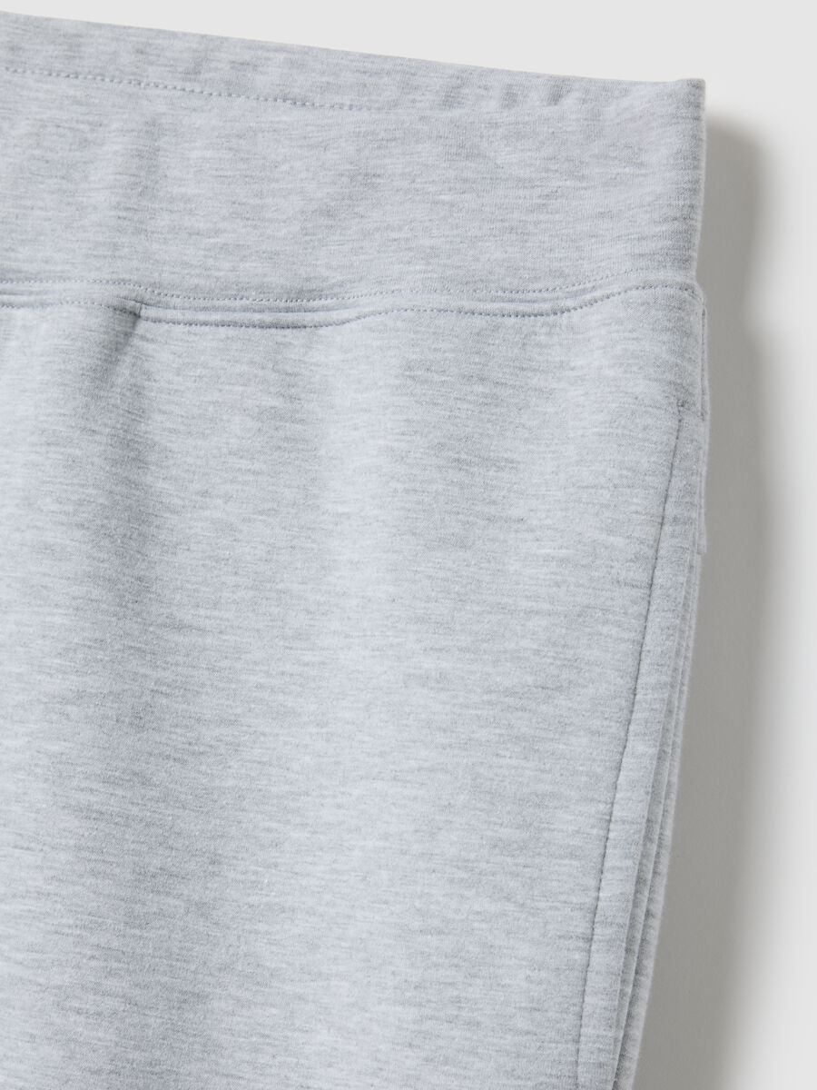 Grey Regular Fit Cotton Blend Jogger Trousers_5