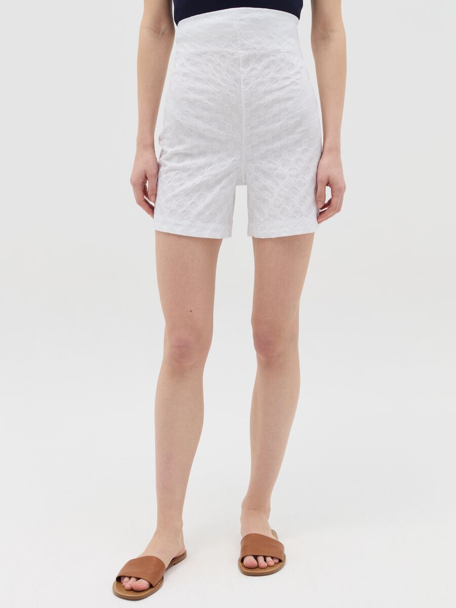 Maternity shorts with circles motif_2