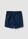 Blue pure cotton shorts with elasticated waistband_1