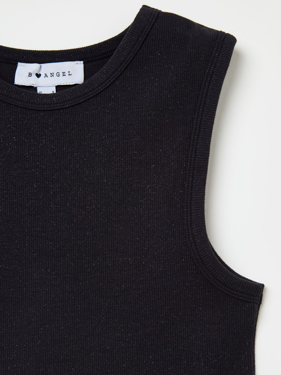Tank top crop a costine con lurex_3