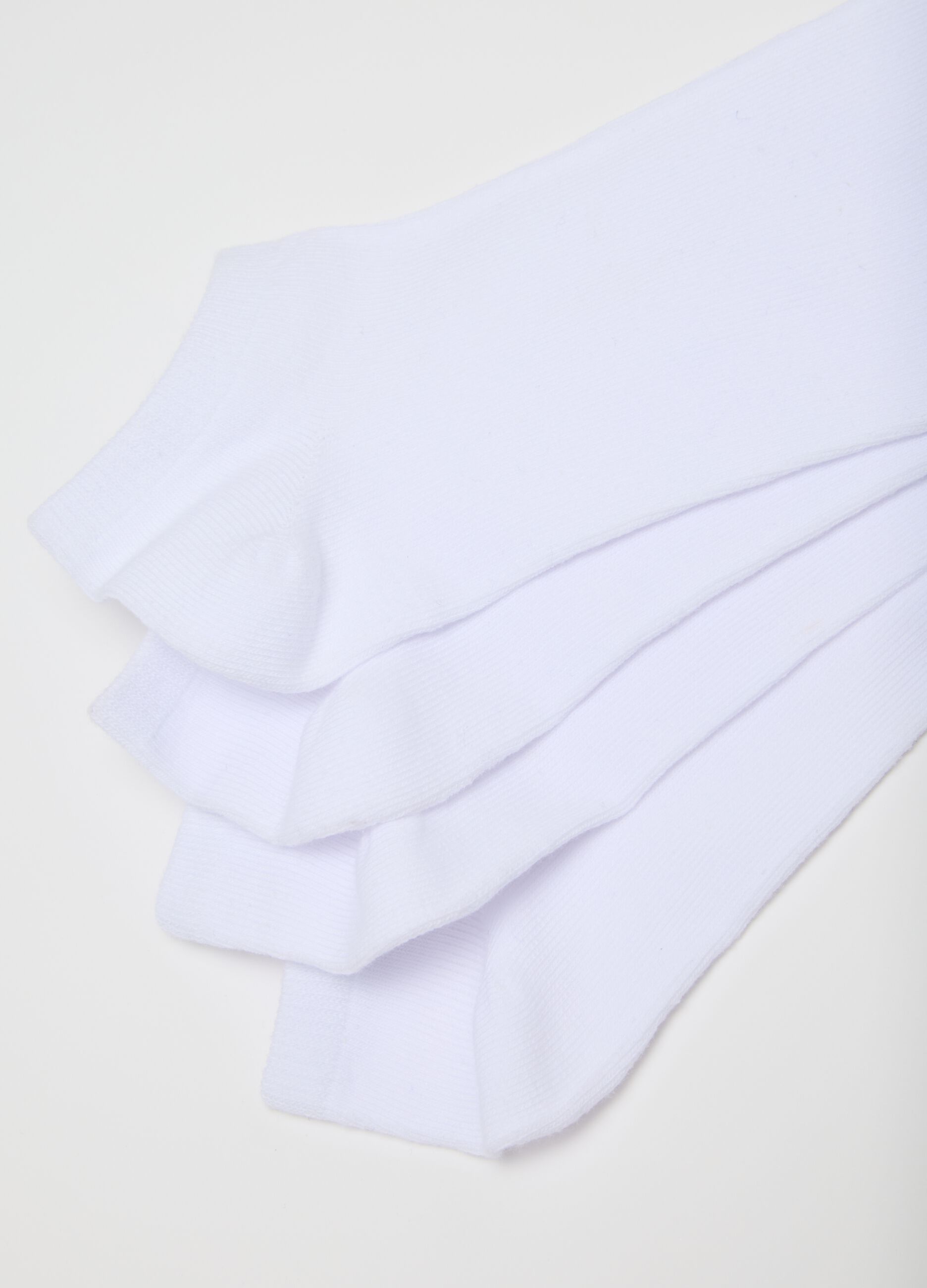 Multipack of Men's Short White Cotton Stretch Socks