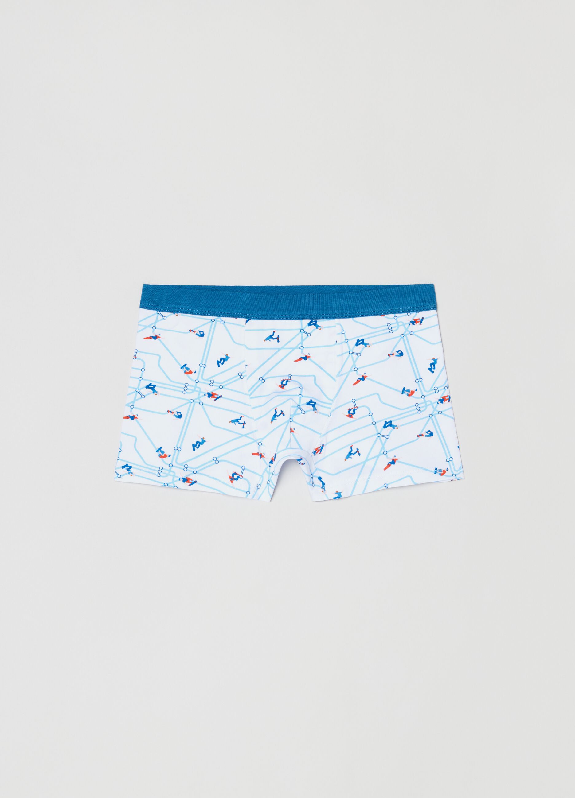 Boxer in cotone stretch con stampa _0