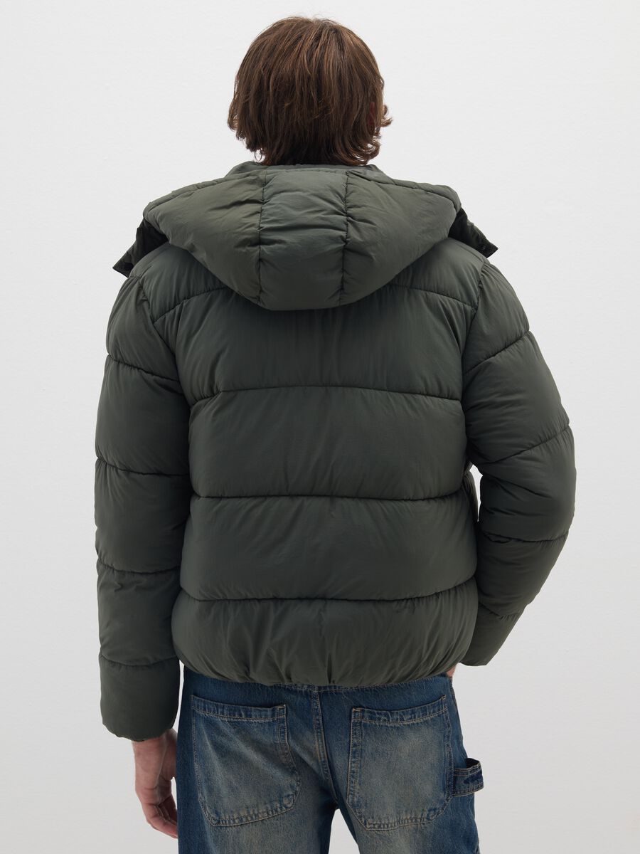 Green Regular Fit Jacket without Hood_2