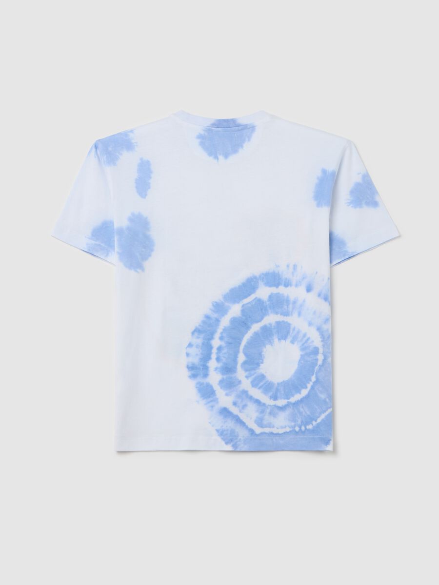T-shirt in cotone Tie Dye con stampa fuoristrada_1
